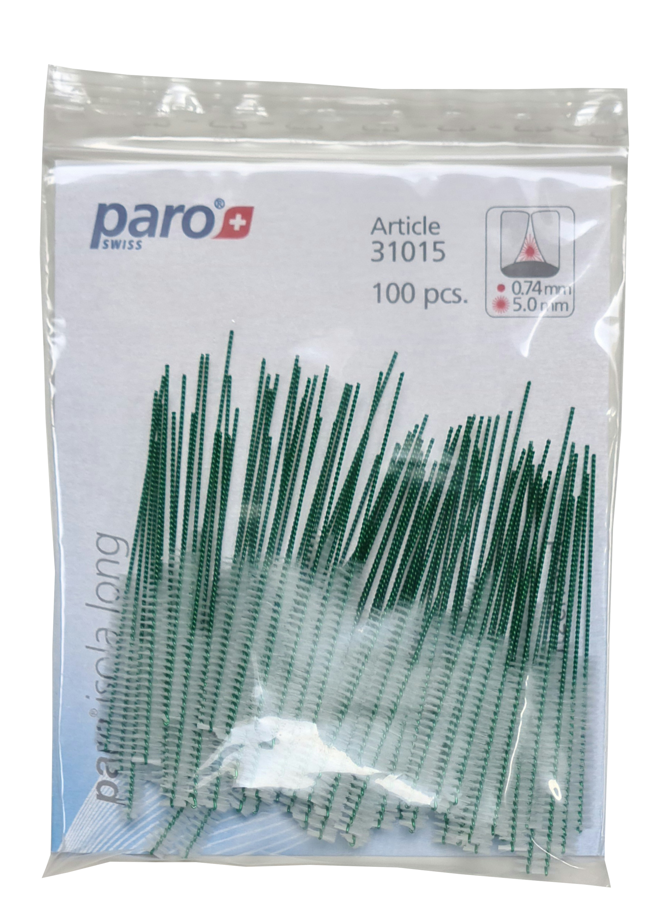 paro® isola long, fein, grün, zylindrisch, ø 5 mm, 100 Stück
