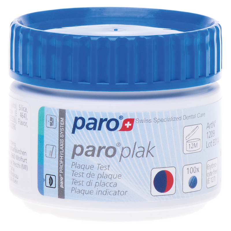 paro® plak, 2-Farben Tabletten, rot/ blau, 100 Stück