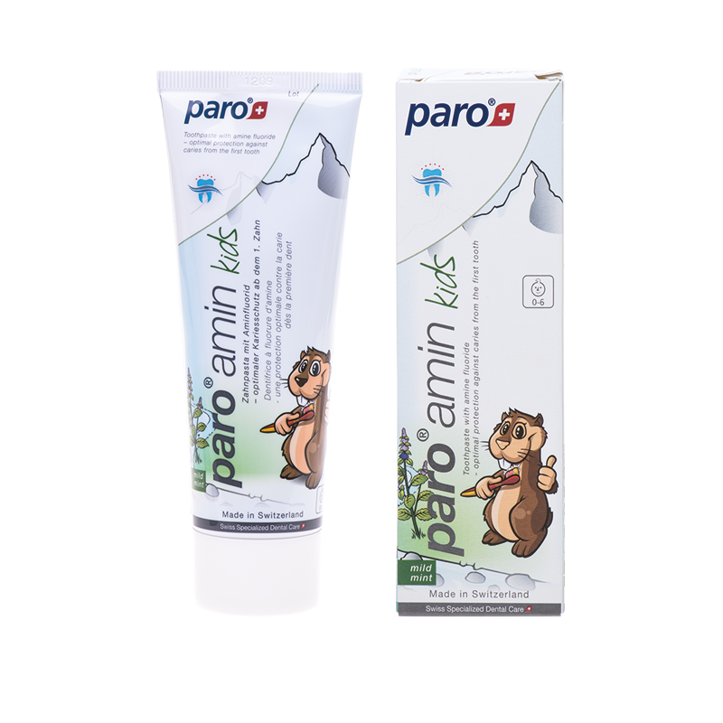 paro® amin kids, mit Amin Fluorid 0.050%, 500 ppm, 75 ml