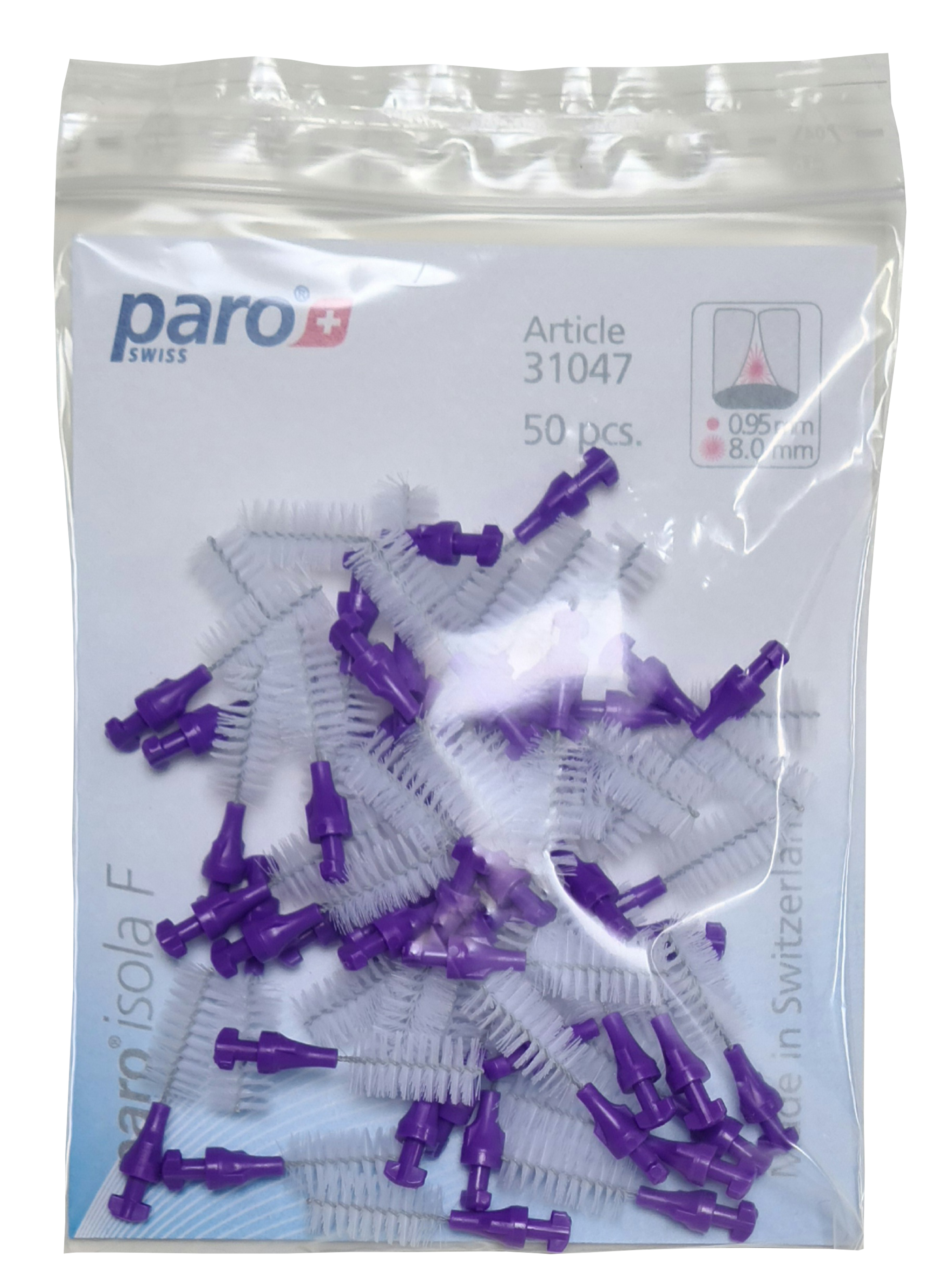 paro® isola f, groß, violett, zylindrisch, ø 8 mm, 50 Stück