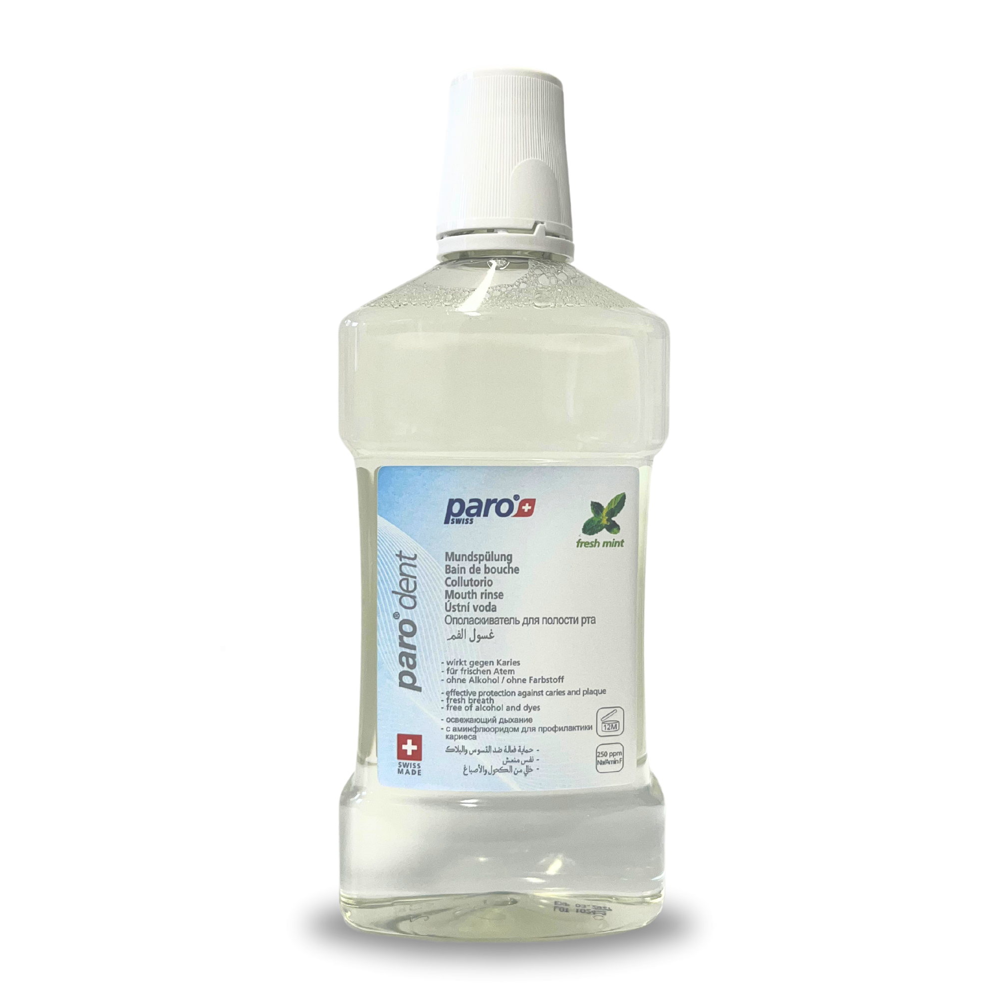 Mundspülung|paro® dent|mit Amin Flourid 250 ppm |antibakteriell|Mintgeschmack|500 ml 